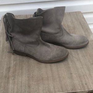 Hollywood Trading Company leather fringe boots